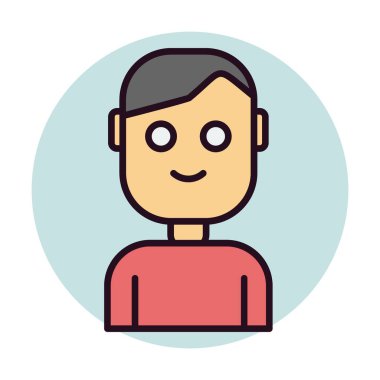 Ajan Doğrusal Vektör Simgesi Tasarımı