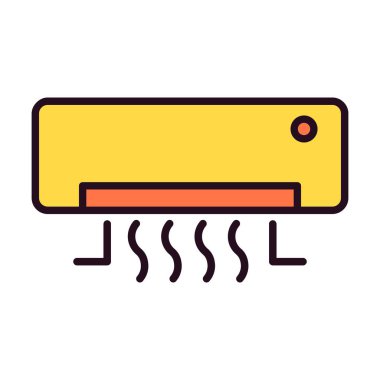 Klima Doğrusal Vektör Simgesi Tasarımı