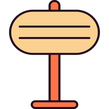 Bildirim Tahtası Doğrusal Vektör Simgesi Tasarımı