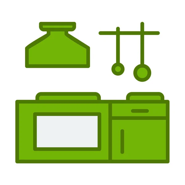 Kitchen Linear Vector Icon Design — Stock Vector