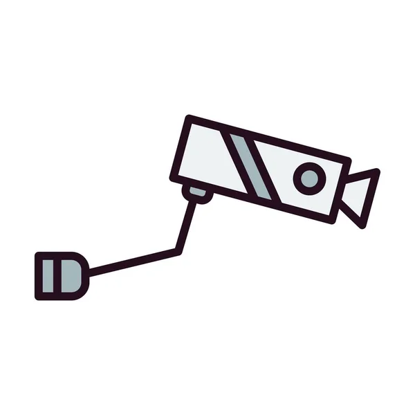 Cctv Camera Linear Vector Icon Design — Stock Vector