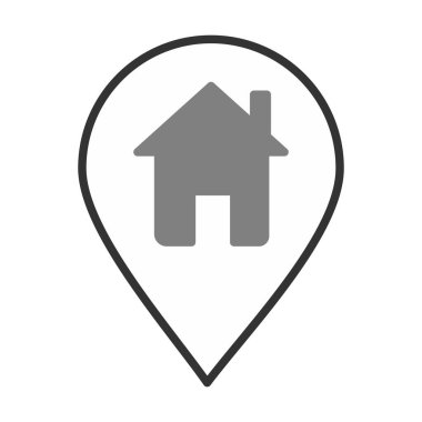 Konum Doğrusal Vektör Simgesi Tasarımı