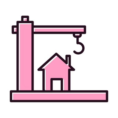 Yapım Dolu Vektör Simgesi Tasarımı