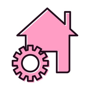 Yapım Altında Dolu Vektör Simgesi Tasarımı