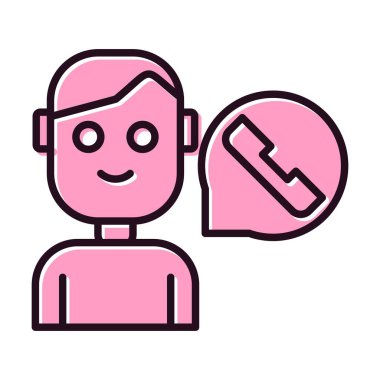 Temsilci Kişi Doldurulmuş Vektör Simgesi Tasarımı