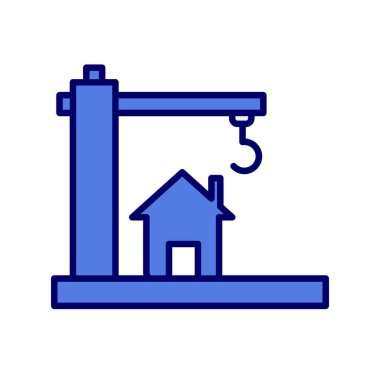 Yapı Satırı Dolu Vektör Simgesi Tasarımı