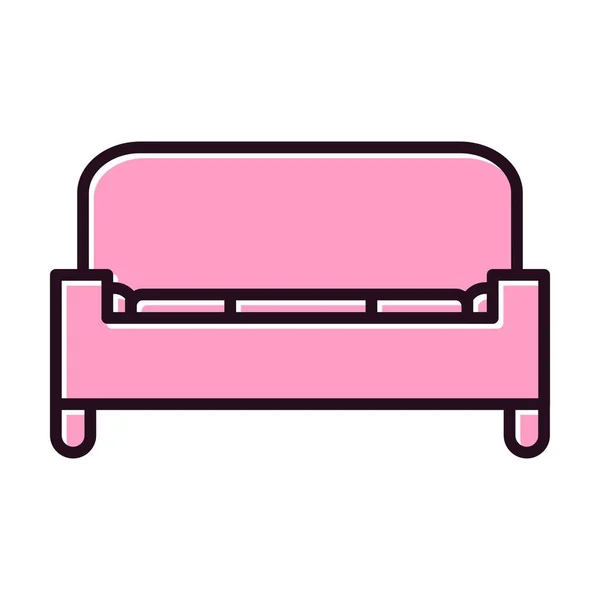 Sofa填充矢量图标设计 — 图库矢量图片