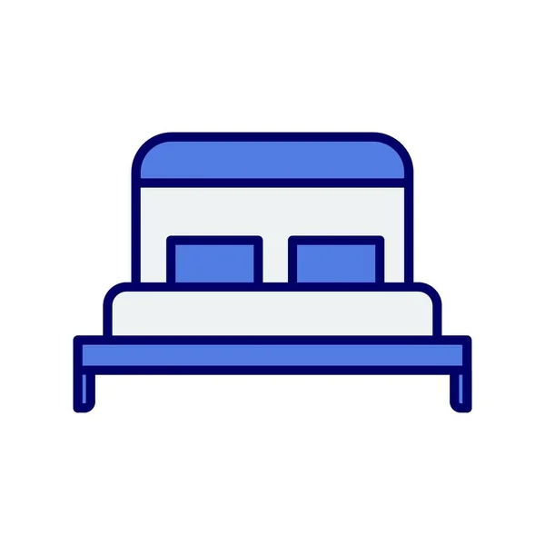 Bed Line Full Vector Icon Design — стоковый вектор