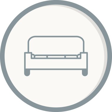 Kanepe Doğrusal Vektör Simgesi Tasarımı