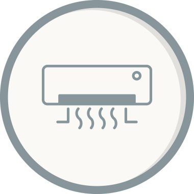 Klima Doğrusal Vektör Simgesi Tasarımı