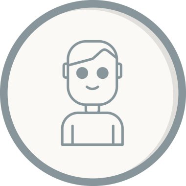 Ajan Doğrusal Vektör Simgesi Tasarımı