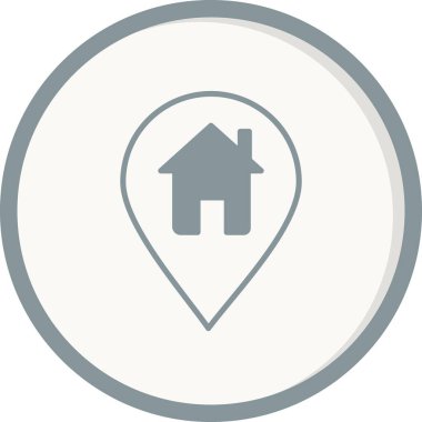 Konum Doğrusal Vektör Simgesi Tasarımı