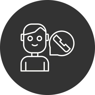 Temsilci Çizgisi Çemberi Ters Vektör Simgesi Tasarımı