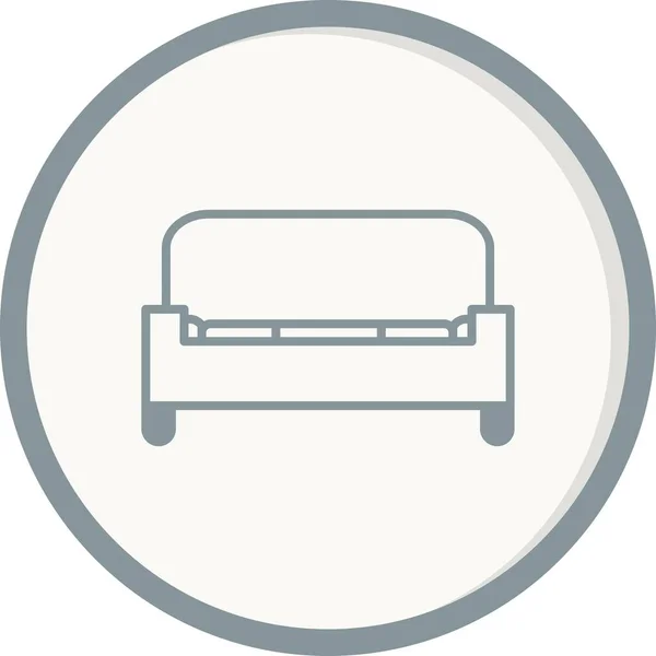 Sofa Linearer Vektor Icon Design — Stockvektor