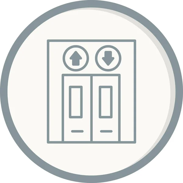 Elevator Linearer Vektor Icon Design — Stockvektor