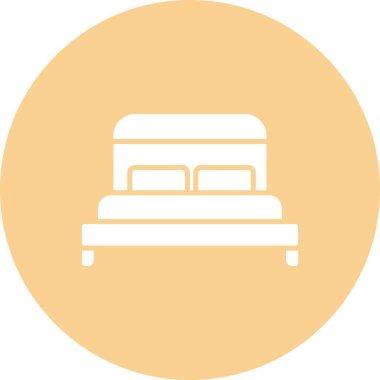 Yatak Kabartma Çemberi Vektör Simgesi Tasarımı