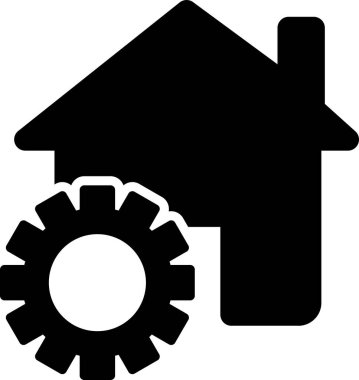 Yapı Glyph Vektör Simgesi Tasarımı Altında