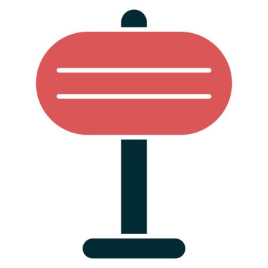 Dikkat Tahtası Glyph İki Renk Vektörü Simgesi Tasarımı