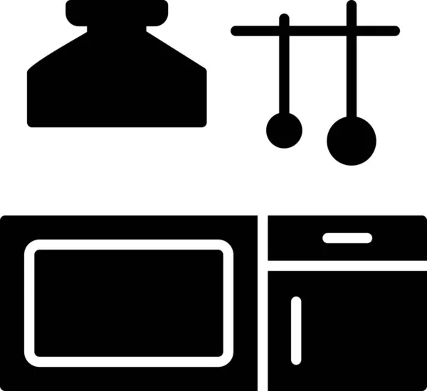 Kitchen Glyph Vector Icon Design — Stock Vector