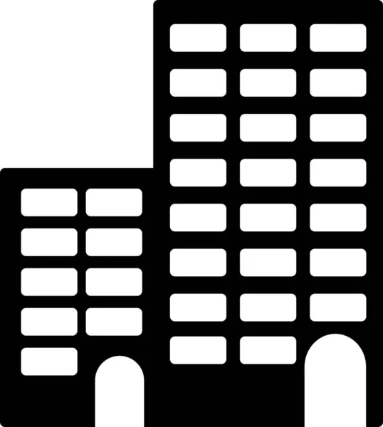 Appartements Glyphe Vectoriel Icône Design — Image vectorielle