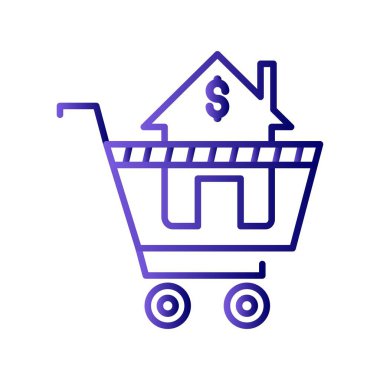 Çevrimiçi Özellik Gradyan Doğrusal Vektör Simgesi Tasarımı