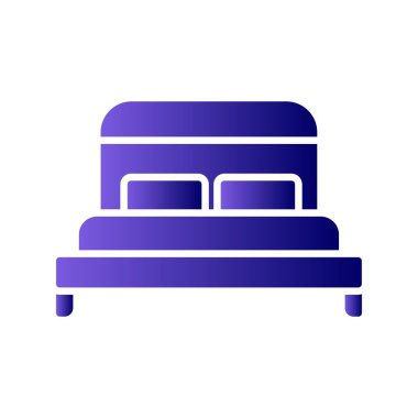 Yatak Kabartması Gradyan Doğrusal Vektör Simgesi Tasarımı