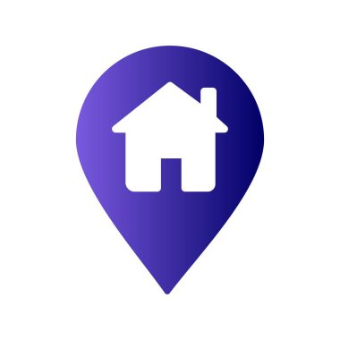 Konum Glyph Gradyan Doğrusal Vektör Simgesi Tasarımı