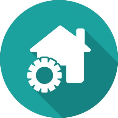 Yapı Doğrusal Vektör Simgesi Tasarımı Altında