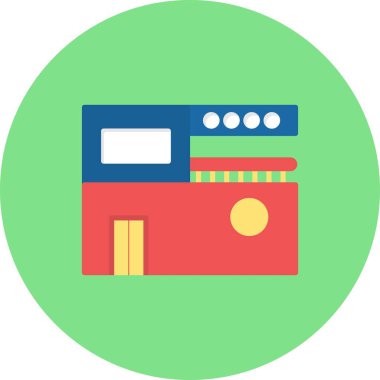 Düz Çember Vektör Simgesi Tasarımı İnşa ediliyor