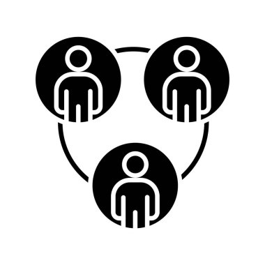 Takım çalışması Doğrusal Vektör Simgesi Tasarımı