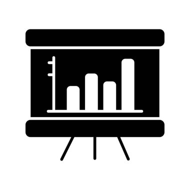 Barchart Doğrusal Vektör Simgesi Tasarımı