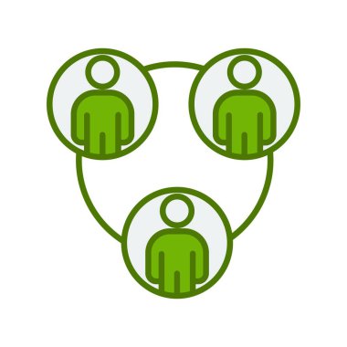 Takım çalışması Yeşil Doldurulmuş Vektör Simgesi Tasarımı