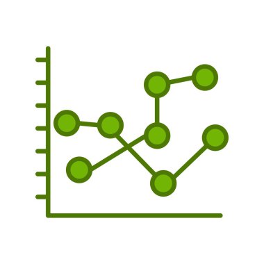 Grafikler Yeşil Doldurulmuş Vektör Simgesi Tasarımı