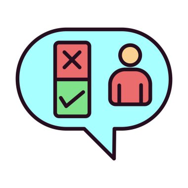 İyi Seçim Satırı Doldurulmuş Vektör Simgesi Tasarımı