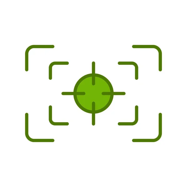 Fokus Green Filled Vector Icon Design — Stockvektor