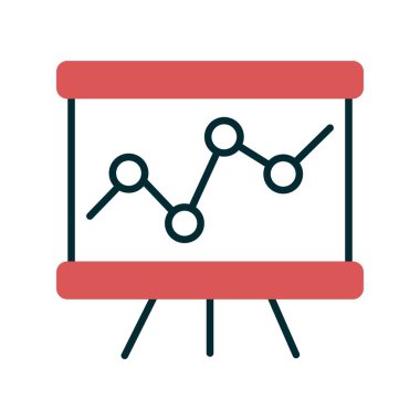 Analiz Satırı İki Renk Vektörü Simgesi Tasarımı