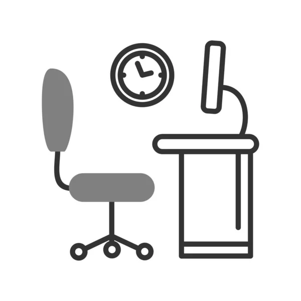 Office Line Solid Vektor Icon Design — Stockvektor