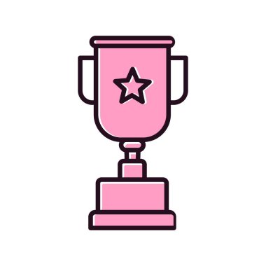 Ödül Satırı Doldurulmuş Vektör Simgesi Tasarımı