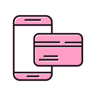 Çevrimiçi Satır Dolu Vektör Simgesi Tasarımı