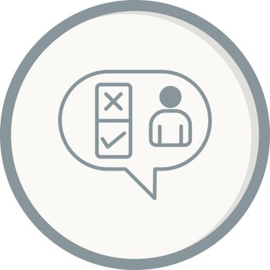 İyi seçim Gri Çemberli Vektör Simgesi Tasarımı