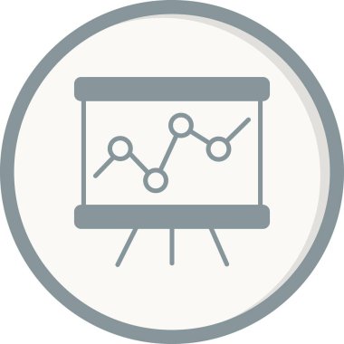 Analiz Gri Çember Vektör Simgesi Tasarımı