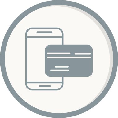 Linepayment Gri Çemberli Vektör Simgesi Tasarımı