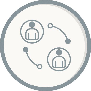 Bağlantılar Gri Çember Vektör Simgesi Tasarımı