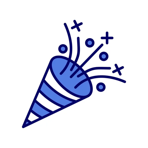 Confetti蓝色填充矢量图标的设计 — 图库矢量图片