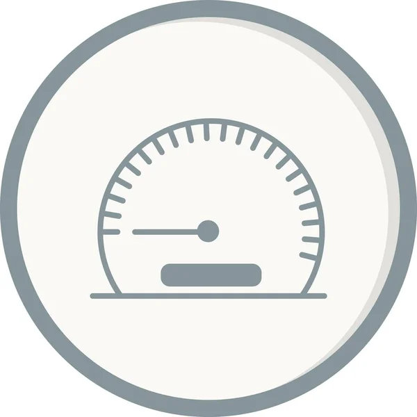 Speedometer Grey Circled Vector Icon Design — Stock Vector