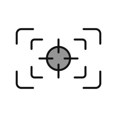 Odaklanmış Gri Vektör Simgesi Tasarımı