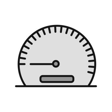 Hız göstergesi doldurulmuş Gri Vektör Simgesi Tasarımı