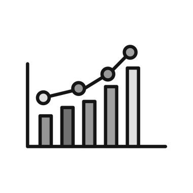 Büyüme Doldurulmuş Gri Vektör Simgesi Tasarımı