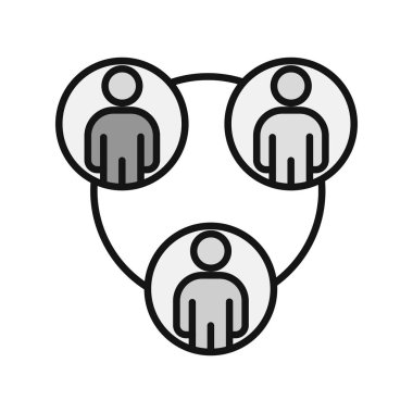 Takım çalışması Gri Vektör Simgesi Tasarımı
