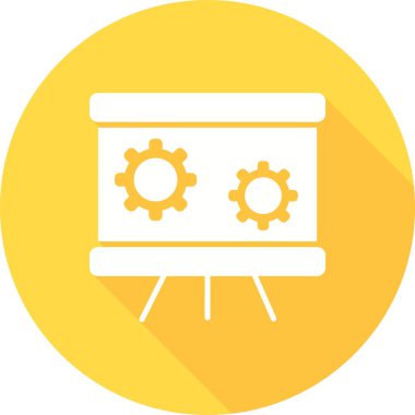 Gear Glyph Gölge Simgesi Tasarımı